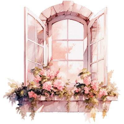 Wandtattoo Fensterblick 95x100 Rustikales Fenster