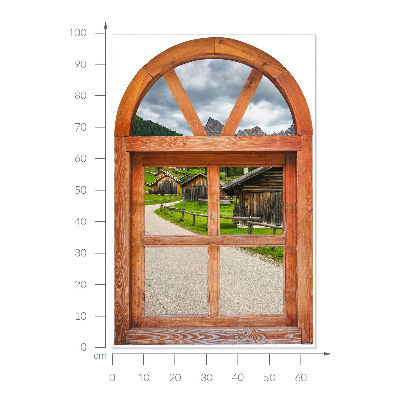 Wandtattoo Fensterblick 65x100 Ausblick aus dem Fenster