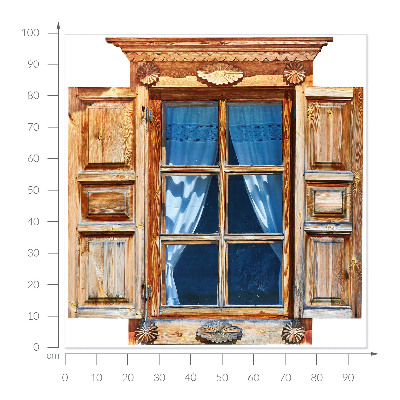 Wandtattoo Fensterblick 96x100 Rustikales Fenster