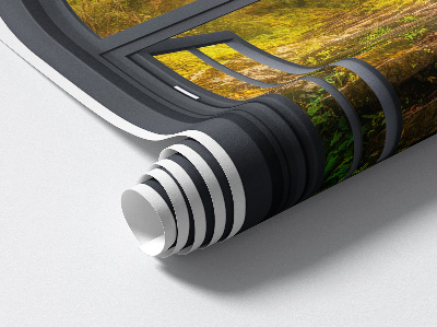 Wandtattoo Fensterblick 68x100 Waldfenster