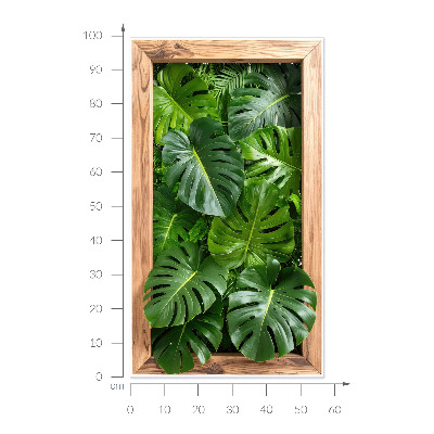 Wandtattoo Fensterblick 57x100 Monstera-Blätter