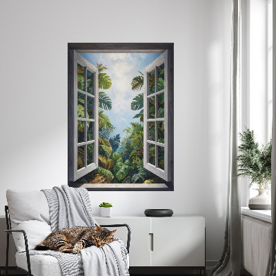 Wandtattoo Fensterblick 72x100 Exotische Aussicht