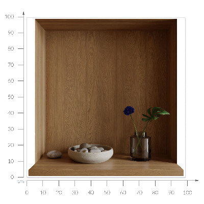 Wandtattoo 3D-Design 98x100 Natürliche Dekorationen