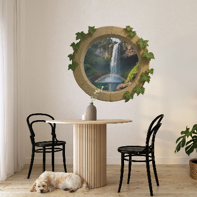 Wandtattoo Fensterblick 100x87 Natürliche Oase