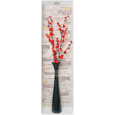 Wandtattoo 3D-Design 29x100 Blumen und Steine