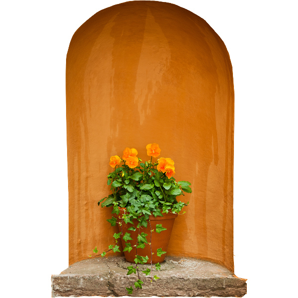 Wandtattoo 3D-Design 65x100 Blumen im Topf