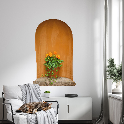 Wandtattoo 3D-Design 65x100 Blumen im Topf