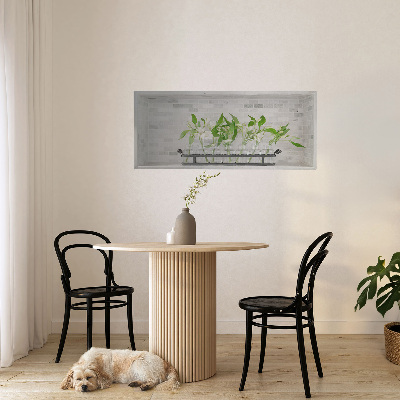 Wandtattoo 3D-Design 100x43 Blumen in Vasen