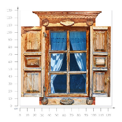 Wandtattoo Fensterblick 125x130 Rustikales Fenster