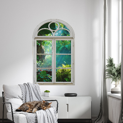 Wandtattoo Fensterblick 83x130 Exotische Aussicht