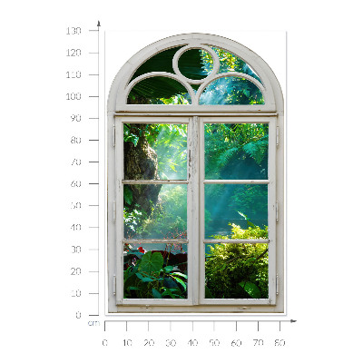 Wandtattoo Fensterblick 83x130 Exotische Aussicht