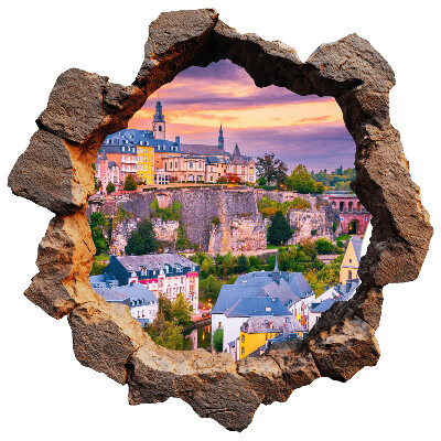 3D Loch Aufkleber 130x129 Steinfenster