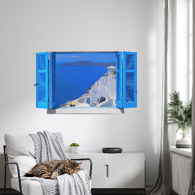 Wandtattoo Fensterblick 130x79 Mediterrane Landschaft