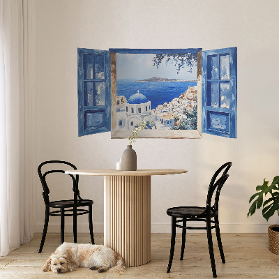 Wandtattoo Fensterblick 130x79 Mediterrane Landschaft