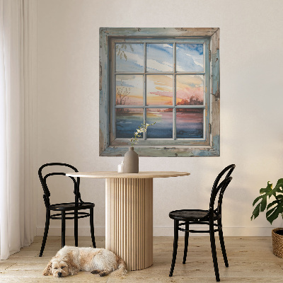 Wandtattoo Fensterblick 121x130 Fenster-Aquarelle