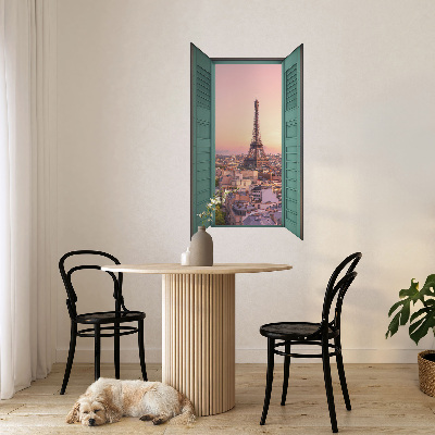 Wandtattoo Fensterblick 77x130 Stadtfenster