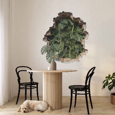 3D Loch Aufkleber 119x130 Tropische Natur