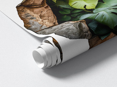 3D Loch Aufkleber 130x130 Tropische Oase