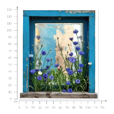 Wandtattoo Fensterblick 115x130 Ländlicher Charme