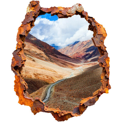 3D Loch Aufkleber 108x130 Berglandschaft