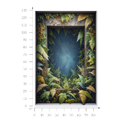 Wandtattoo Fensterblick 85x130 Natürliche Harmonie