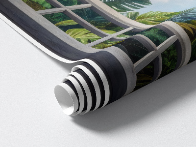 Wandtattoo Fensterblick 94x130 Exotische Aussicht