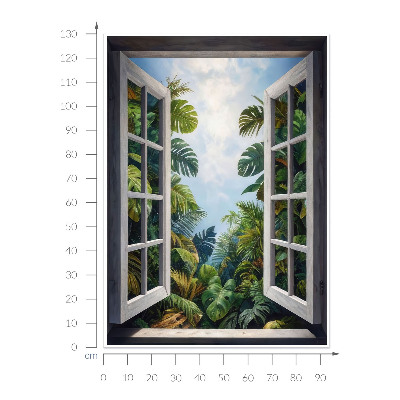 Wandtattoo Fensterblick 94x130 Exotische Aussicht