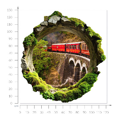 3D Loch Aufkleber 121x130 Grüner Blick