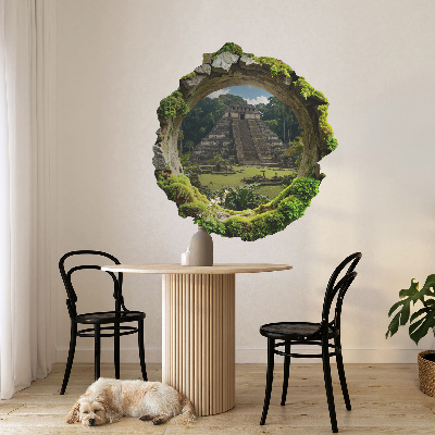 3D Loch Aufkleber 121x130 Tropische Landschaft