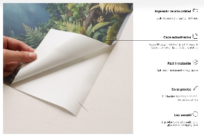 Wandtattoo Fensterblick 130x113 Grüne Landschaft