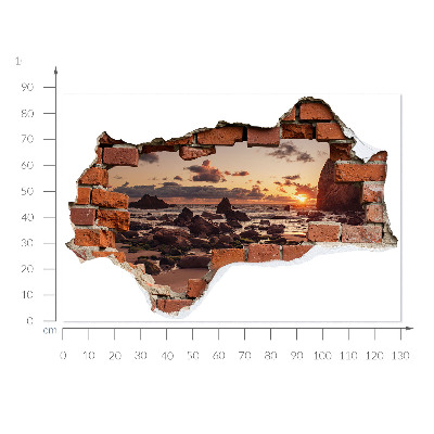 3D Loch Aufkleber 130x87 Küste der Träume
