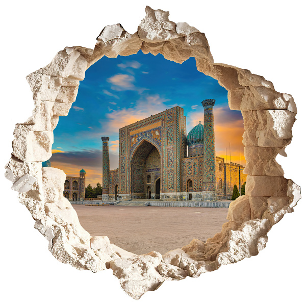 3D Loch Aufkleber 130x128 Architektonische Entdeckung