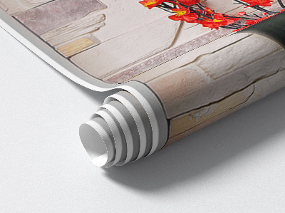 Wandtattoo 3D-Design 38x130 Blumen und Steine