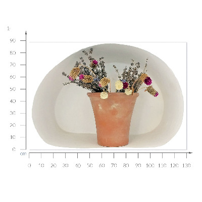 Wandtattoo 3D-Design 130x88 Trockenblumen