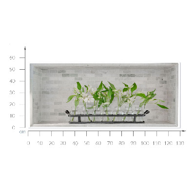 Wandtattoo 3D-Design 130x56 Blumen in Vasen