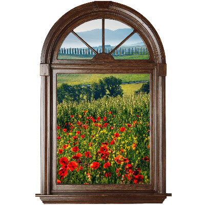 Wandtattoo Fenster 41x60 Malerische Landschaft