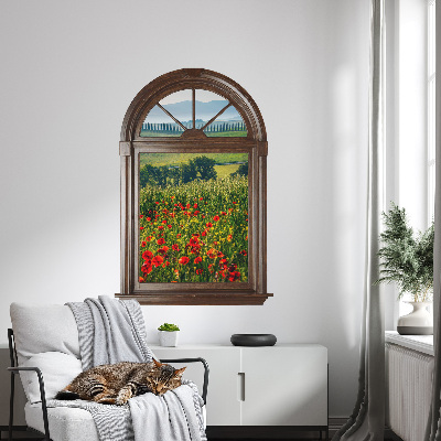 Wandtattoo Fenster 41x60 Malerische Landschaft