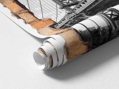 3D Wandtattoo Loch in der Wand 40x60 Stadtlandschaft