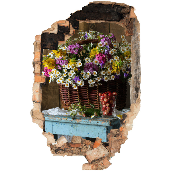 3D Wandtattoo Loch in der Wand 40x60 Rustikaler Charme