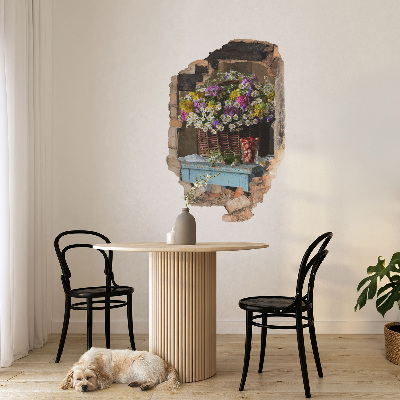 3D Wandtattoo Loch in der Wand 40x60 Rustikaler Charme