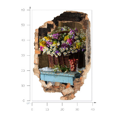 3D Wandtattoo Loch in der Wand 40x60 Rustikaler Charme