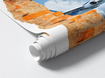 3D Wandtattoo Loch in der Wand 51x60 Luftaufnahmen