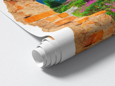 3D Wandtattoo Loch in der Wand 51x60 Ländliche Landschaft