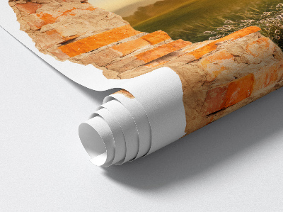 3D Wandtattoo Loch in der Wand 51x60 Sonnige Wiese