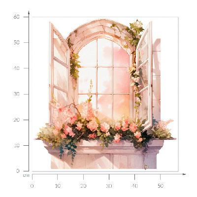 Wandtattoo Fenster 56x60 Romantisches Fenster