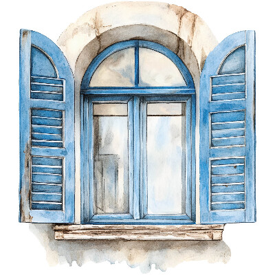 Wandtattoo Fenster 52x60 Holzfensterläden