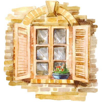 Wandtattoo Fenster 56x60 Idyllisches Fenster