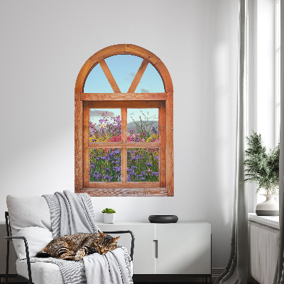 Wandtattoo Fenster 39x60 Blumenfenster