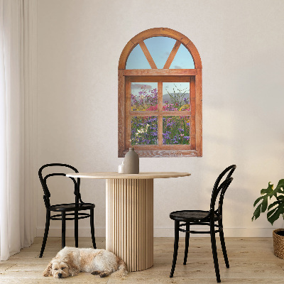 Wandtattoo Fenster 39x60 Blumenfenster