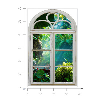 Wandtattoo Fenster 38x60 Exotische Aussicht